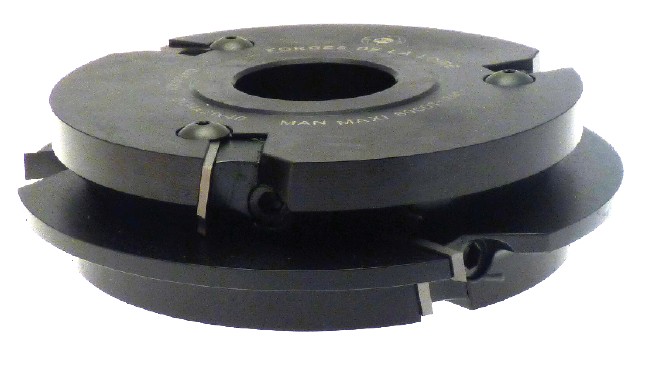 P.O. à profiler à plaquettes HW Bardage chanfrein Avt. 30 Ø134 d40 Z3 Biaise négative Rot.Gauche Tr.Dessus