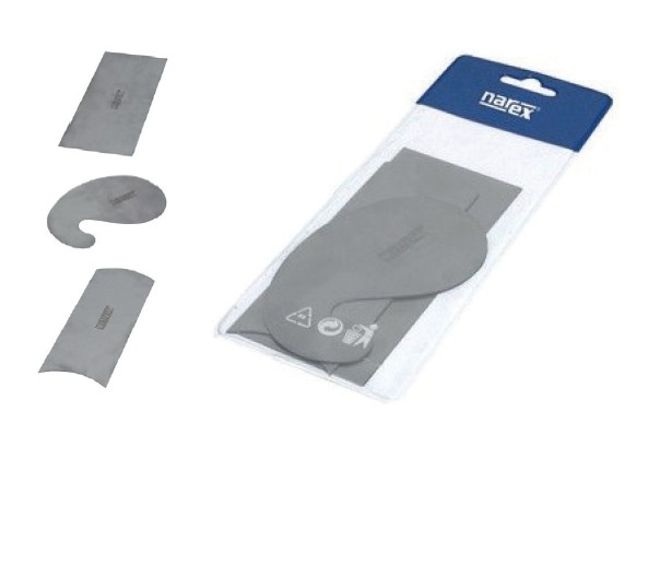 Set de 3 racloirs acier poli