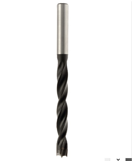 Mèche à percer HW brasé 3 pointes Ø12 LU.100 LT.155 Q12 Cylindrique Z2 Rot.Droite 