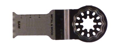 Lame de scie oscillante   Droite   HSS Co (Bimétal)  Dent. Fraisée ondulée  LU 50  Larg. 30  Pas  1.35   Starlock 