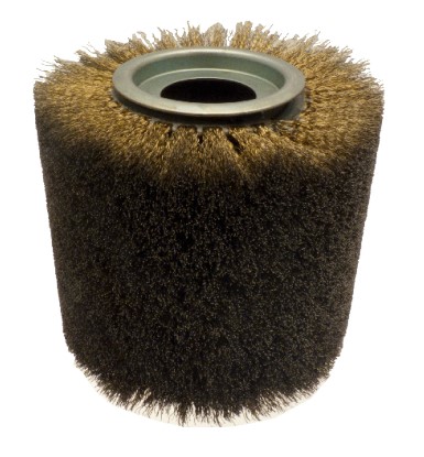 Brosse à défibrer   Acier laitonné  Ø 180  Ht. 160  d 50 