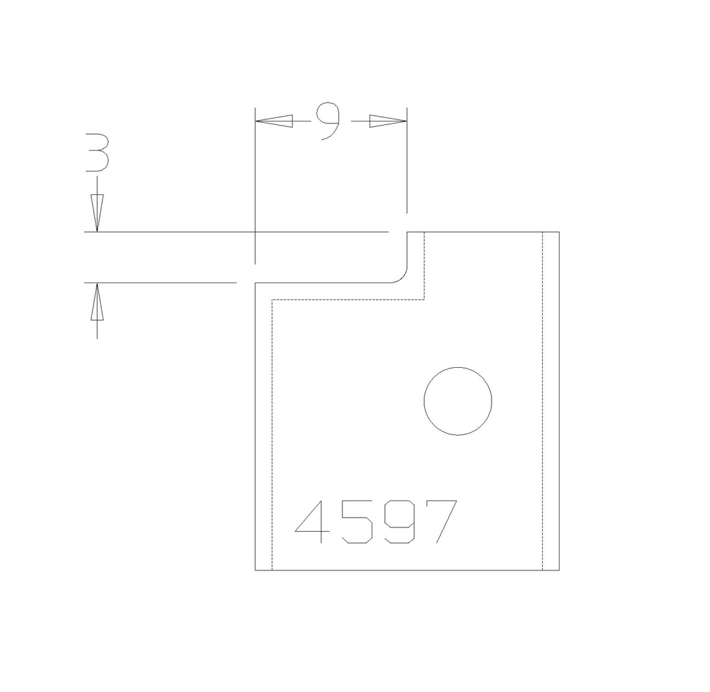PLAQ. LANGUETTE DROITE DE 6MM T.DSOUS 