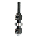 Mèche à affleurer   à plaquettes HW  Ø 22  LC. 46  LU. 30 - 45  LT. 90  Q 8  Z 2  Rlmt. central   Neutre  Rot. Droite 