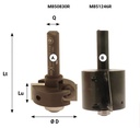 Mèche à feuillurer   à plaquettes HW  Ø 30  LC. 12  LU. 12  LT. 68  Q 8  Z 2  Rlmt. à l'extrémité  Rot. Droite (PACK 4 roulements)