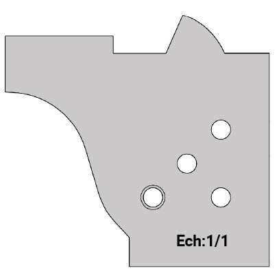 Jeu de 2 lames Rotoprofil   HSS   ISOL RENOV - Jet d'eau doucine (Feuillure) 