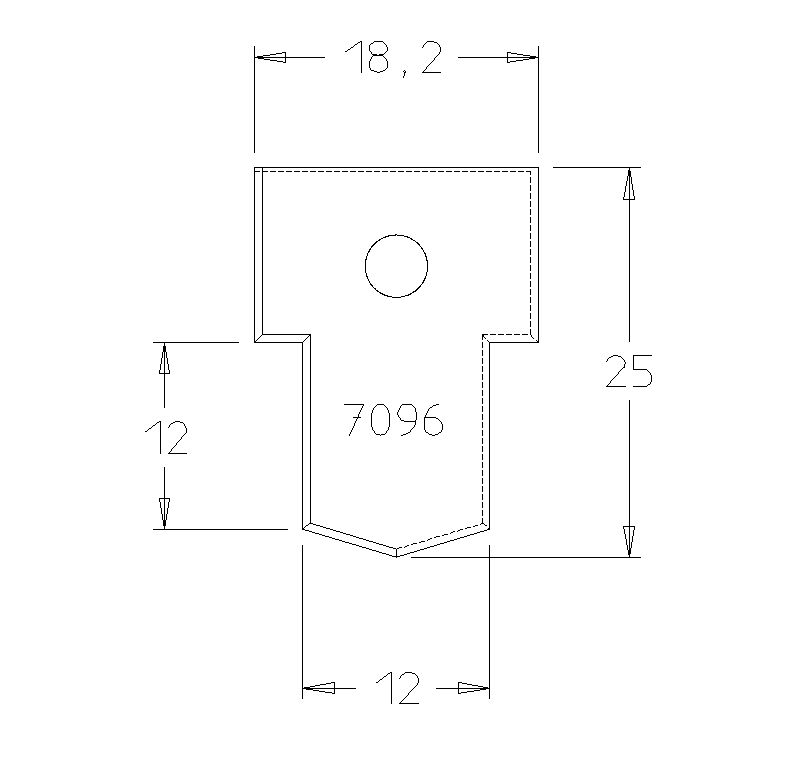 PLAQ.CREMONE OSCILLO 18.2X12 POUR MECHE M797003