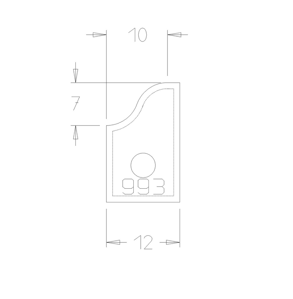 PLAQ. MOULURE DOUC.7X10 T.DSOUS 
