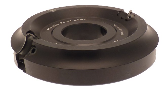 P.O. à profiler à plaquettes HW 1/4 de rond R4 Ø147 d50 Z2 Biaise négative Rot.Droite Tr.Dessous