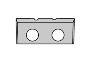 Plaquette avec brise-copeaux Carbure 16x7x1.5 Z3 2 trous (2 BC)