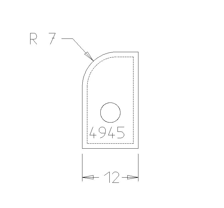 PLAQ P/BANDE GORGE R7 DESSOUS 