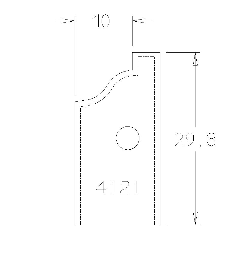 PLAQUETTE DOUCINE 5X10 DESSOUS 