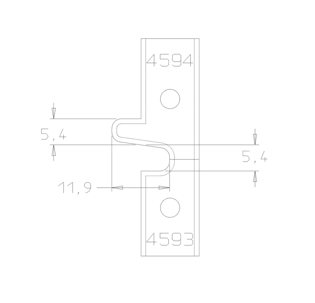 PLAQUETTE BOUVETAGE M11 AUTO SERRANT 