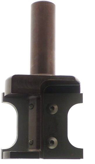 Mèche à profiler   à plaquettes HW   MULTIPROFIL   Type 4  Ø 60  LU. Section 39x18  LT. 100  Q 20  Z 2   Neutre  Rot. Droite 