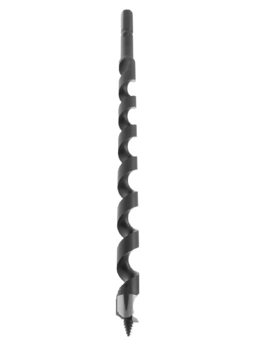 Mèche à percer HSS Hélice unique pointe filetée Ø12 LU.580 LT.650 Q11 Hexagonale Z1 Rot.Droite 