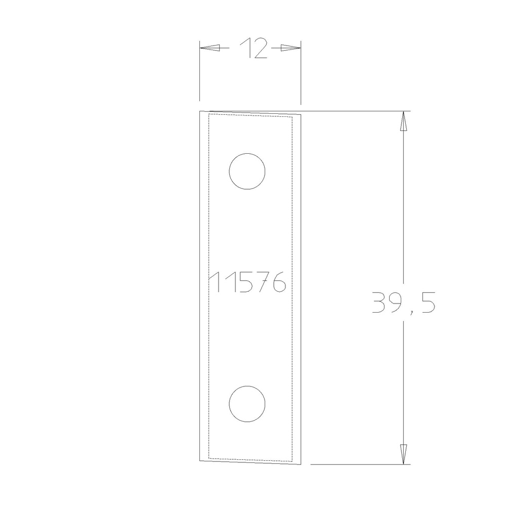 Plaq. 4 coupes 39.5x12x1.5  pour CB