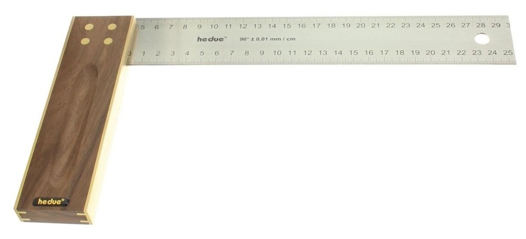 Equerre L=300mm Manche noyer et laiton 