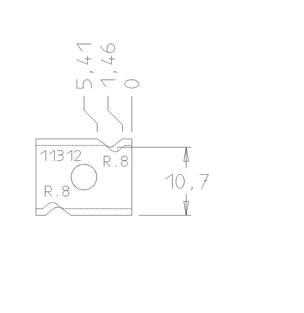 Plaquette à affleurer 45° R0.8 mm