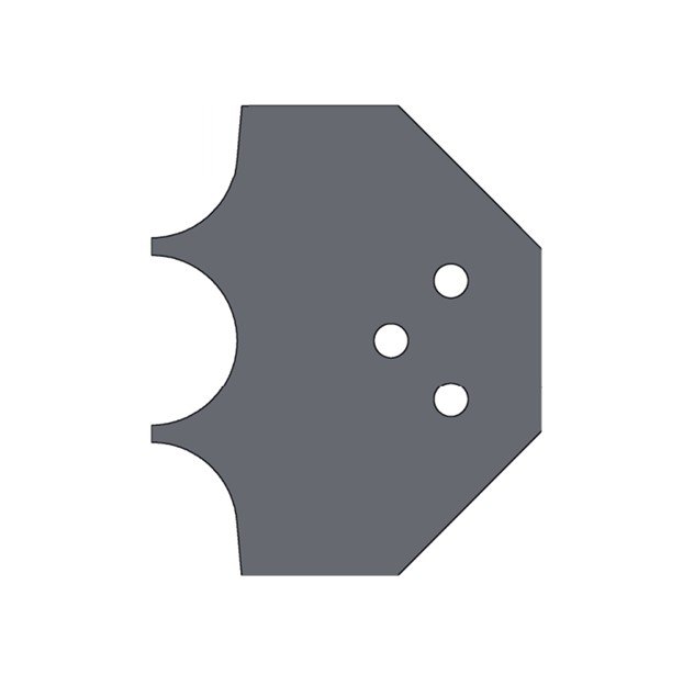 Jeu de 2 lames Rotoprofil HW demi-rond R10(x2) 