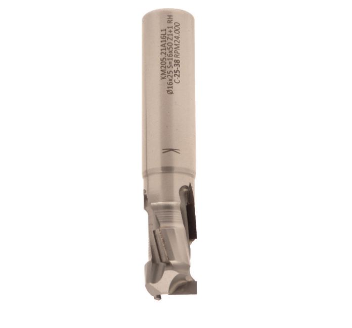 Mèche à défoncer Diamant ( H=2.5) Finition Ø20 LC.65 LU.65 LT.129 Q20 Z1+1 Hél. Positive/Négative Rot.Droite - Corps Acier inox