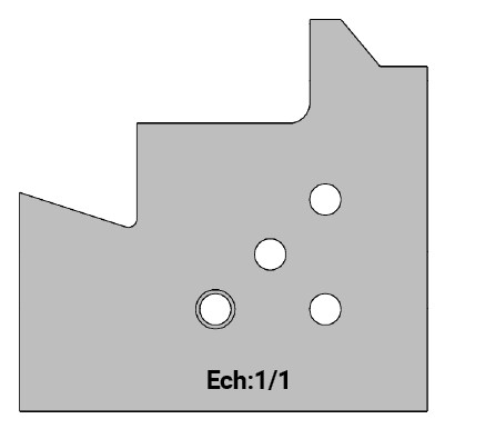 Jeu de 2 lames Rotoprofil   HSS   ISOL PRO - Ouvrant Ht.48 - Calibrage pente 15° 