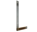 Equerre L=400mm Manche noyer et laiton 