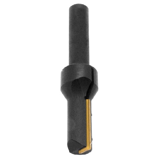 Mèche à défoncer à plaquettes HW + TiN Finition Ø14 LC.30 LU.30 LT.65 QM12x1.0 (ELU) Z1 Coupe neutre Rot.Droite