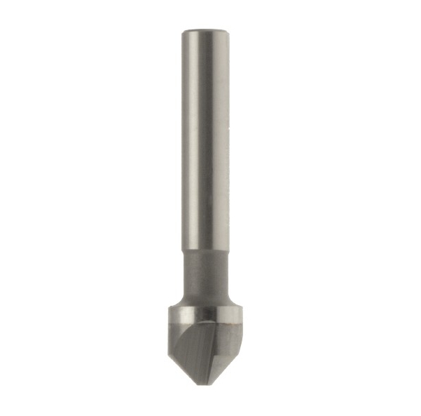 Fraise conique "Trident" DIN335-C HWM 90° Ø2 Ø2=8.3 LT.50 Q6.3 Cylindrique Z3 Rot.Droite 