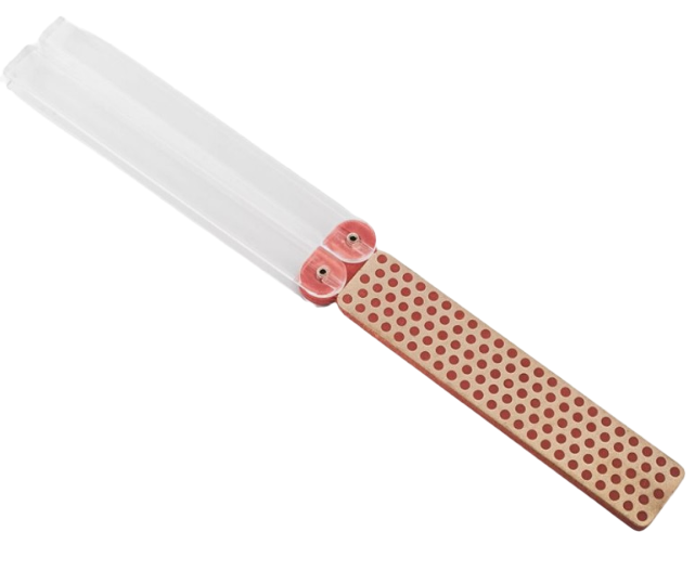PIERRE DIAMANTEE MECANICIEN DE POCHE 110X20 GRAIN FIN ROUGE