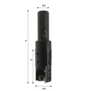 Mèche à défoncer   à plaquettes HW   Finition  Ø 30  LC 50  LU 50  LT 121  Q 20 Z 2+2+1   Coupe biaise Pos./Nég.  (LP= 30 ) Rot. Droite