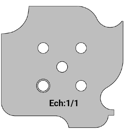 Jeu de 2 plaquettes de rechange Rotoprofil   HW   4 profils - Plinthe   pour P.O. O40.01 