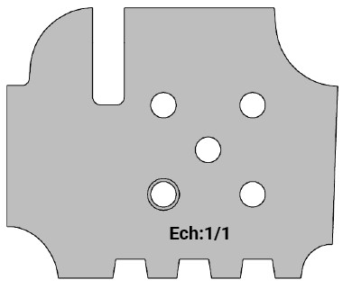 Jeu de 2 déflecteurs Rotoprofil   Porte de cuisine - Moulure et Contre-profil R10 + Plate-bande + Bouvetage trapézoïdal   pour P.O. O40.02MAN 