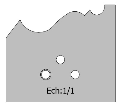 Jeu de 2 lames Rotoprofil   HSS   Louis XV Ht.45 