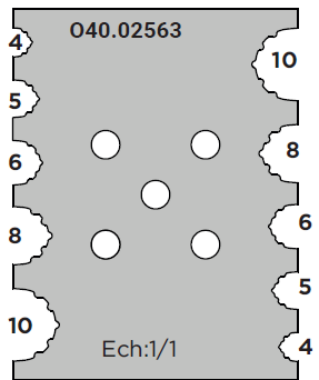 Jeu de 2 lames Rotoprofil HSS Faux-tenon de 4-5-6-8-10mm 