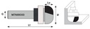 Mèche à profiler SolidSurface HW Brasé Gorge R10 Ø28.6 LC.13 LU.13 LT.93 Q12 Z2 Rlmt.côté queue Rot.Droite 