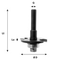 Mèche - Scie à rainer HW Brasé Ø40 LC.2 LU.2 QAlésage 6 Z2 