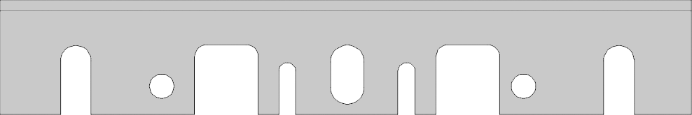 Fer rabot portatif   HSS 18%W  Long. 168  Larg. 28  Ep. 3 