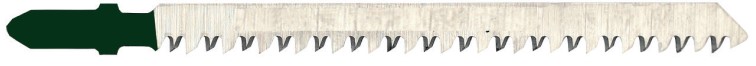Carte de 5 lames de scie oscillante Acier CrV Dent.Rectifiée (triple) / Dos dépouillé LU.90 Pas 2.8 Universelle (en T) 