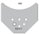 Jeu de 2 lames Rotoprofil   HSS   1/4 de rond R35 