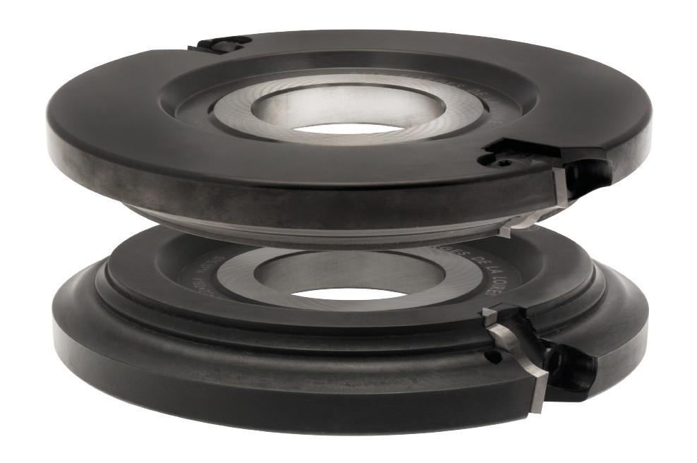 P.O. à profiler à plaquettes HW Doucine Profil G (Avt.15) Ø160 d50 Z2 Rot.Droite Tr.Dessous