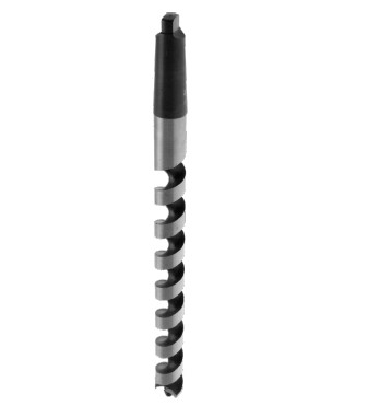 Mèche à percer HSS Hélice unique pointe filetée Ø22 LU.580 LT.680 Queue Morse (CM2) Z1 Rot.Droite 
