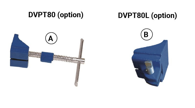 Sabot de rechange pour serre-joint dormant DVPD80 (tête avec vis-écrou)