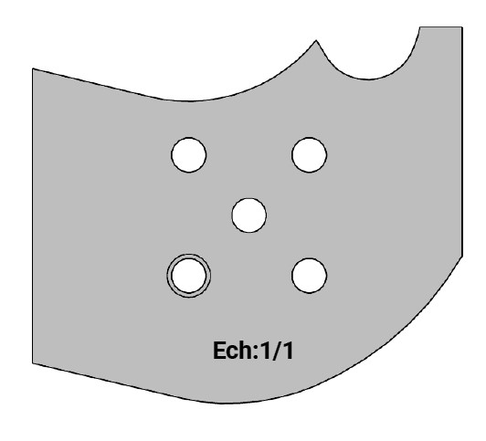 Jeu de 2 déflecteurs Rotoprofil   Louis Philippe à boudin   pour P.O. O40.01 