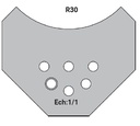 Jeu de 2 lames Rotoprofil   HSS   1/4 de rond R30 