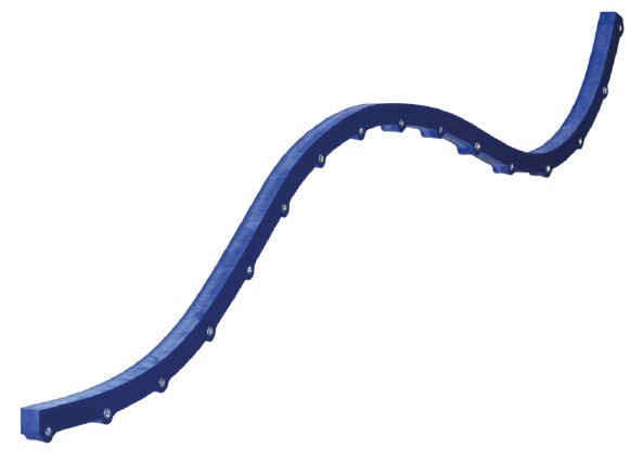 Règle flexible pour gabarit  Long. 1000   Int. R100 / Ext. R120 mm 