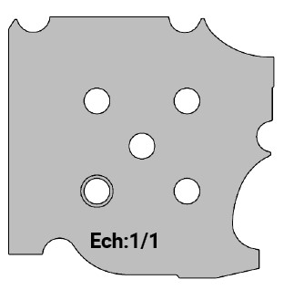 Jeu de 2 déflecteurs Rotoprofil   Cadre petit bois   pour P.O. O40.01 