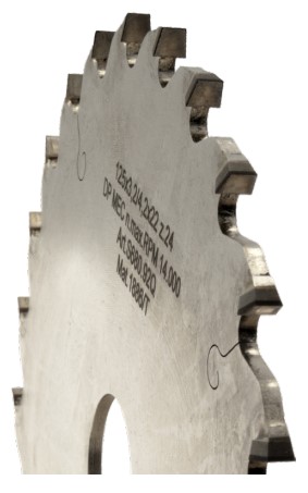 Inciseur conique Diamant Ø125 Ep.3.2-4.2 x 3.2 Z24 Dent.Conique (KON) Positif d22 ( H4.0)