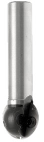 Mèche à profiler   à plaquettes HW   Boule   R12.7  Ø 25.4  LC. 24  LU. 24  LT. 73  Q 12  Z 2   Biaise positive  Rot. Droite 