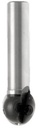 Mèche à profiler   à plaquettes HW   Boule   R12.7  Ø 25.4  LC. 24  LU. 24  LT. 73  Q 12  Z 2   Biaise positive  Rot. Droite 