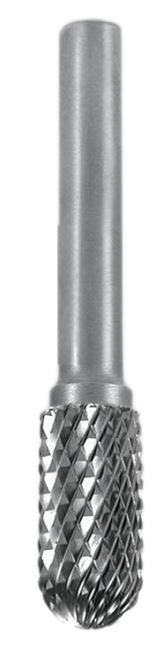 Lime rotative   Bout hémisphérique DIN WRC  Dent. Taille diamant  Ø 8  LU. 20  LT. 65  Q 6 