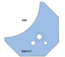 Jeu de 2 lames Rotoprofil   HSS   1/4 de rond R40   pour P.O. O40.01 